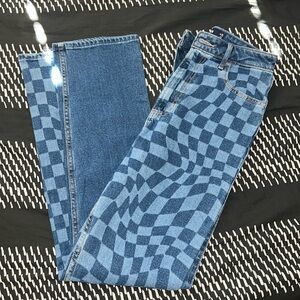 Hollister split color denim jeans